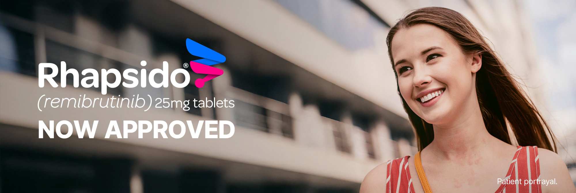 Rhapsido (remibrutinib) 25mg tablets. NOW APPROVED. Patient Portrayal.