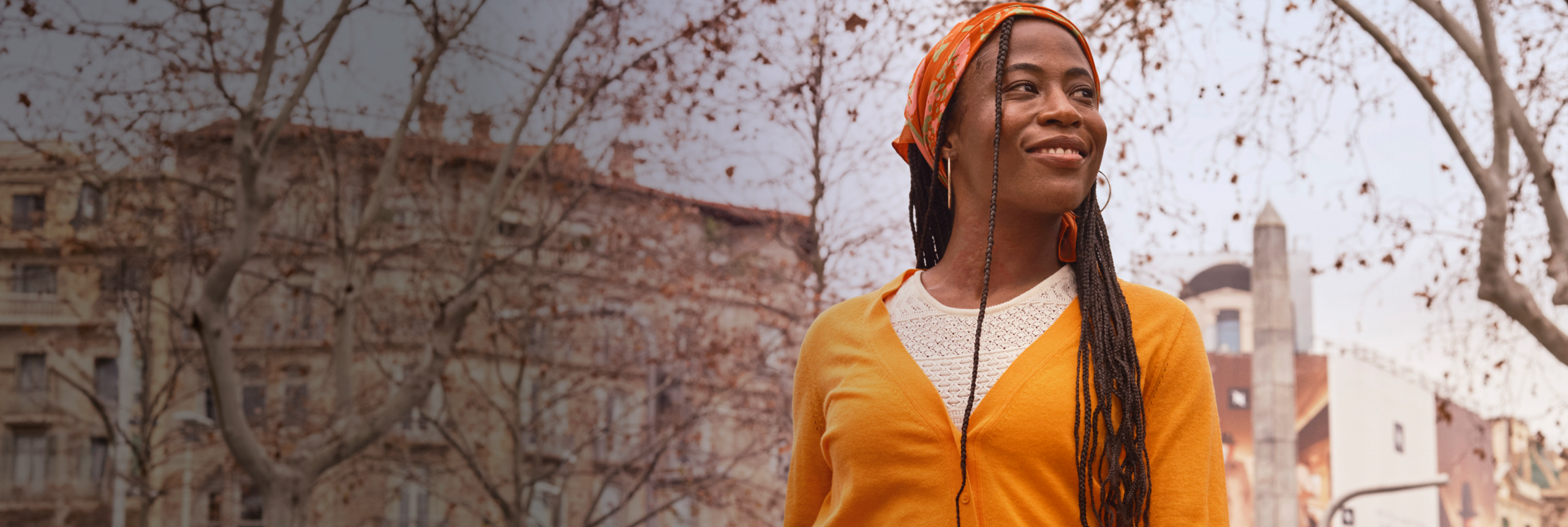 Novartis patient support hero image. Patient Portrayal.