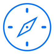 Compass icon.